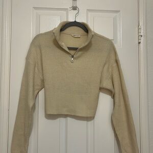 Cream Turtleneck Sweater